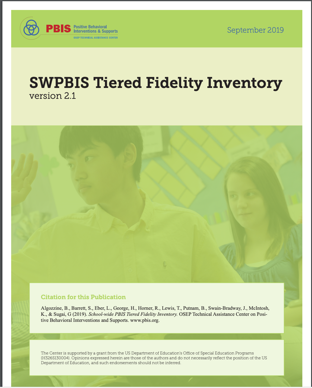 SWPBIS Tiered Fidelity Inventory (TFI)